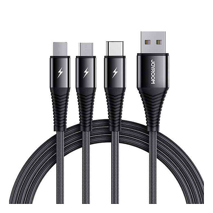 Joyroom S-1230G4 3 in1 charging cable lightning+typec+ micro 1.2M